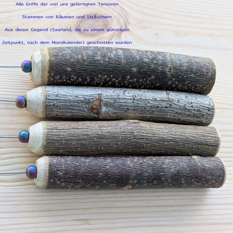 Einhandrute Tensor mit Malachit und Hematit