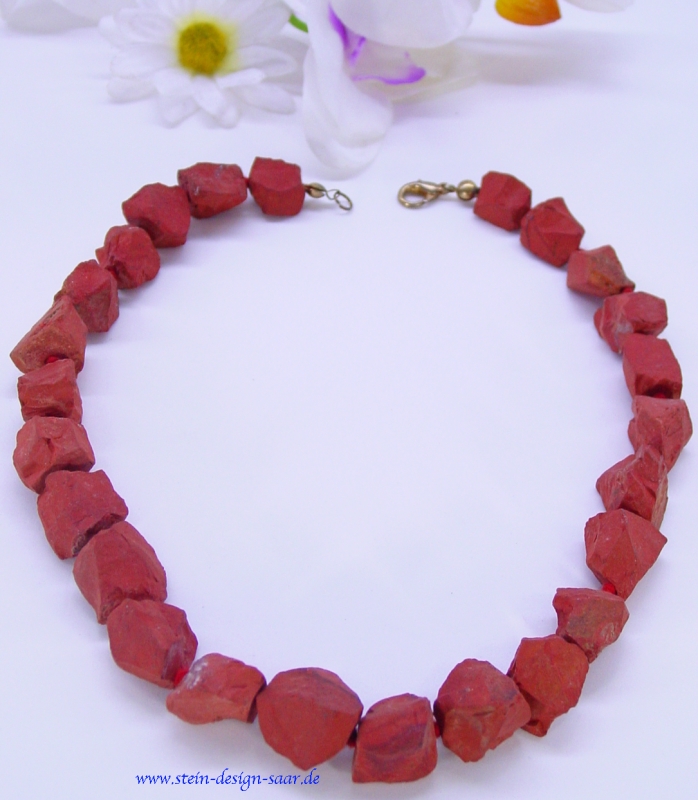 *Neu*Jaspis Rot Natur Kette