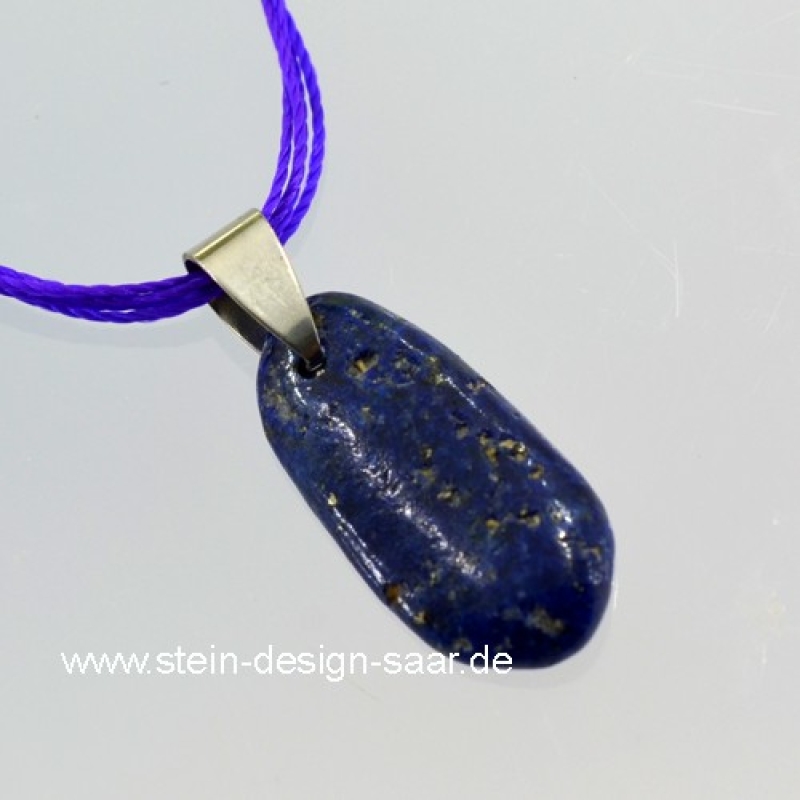 Lapislazuli Anhänger Edelstahlschlaufe