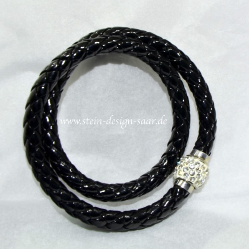 Leder Armband Schwarz