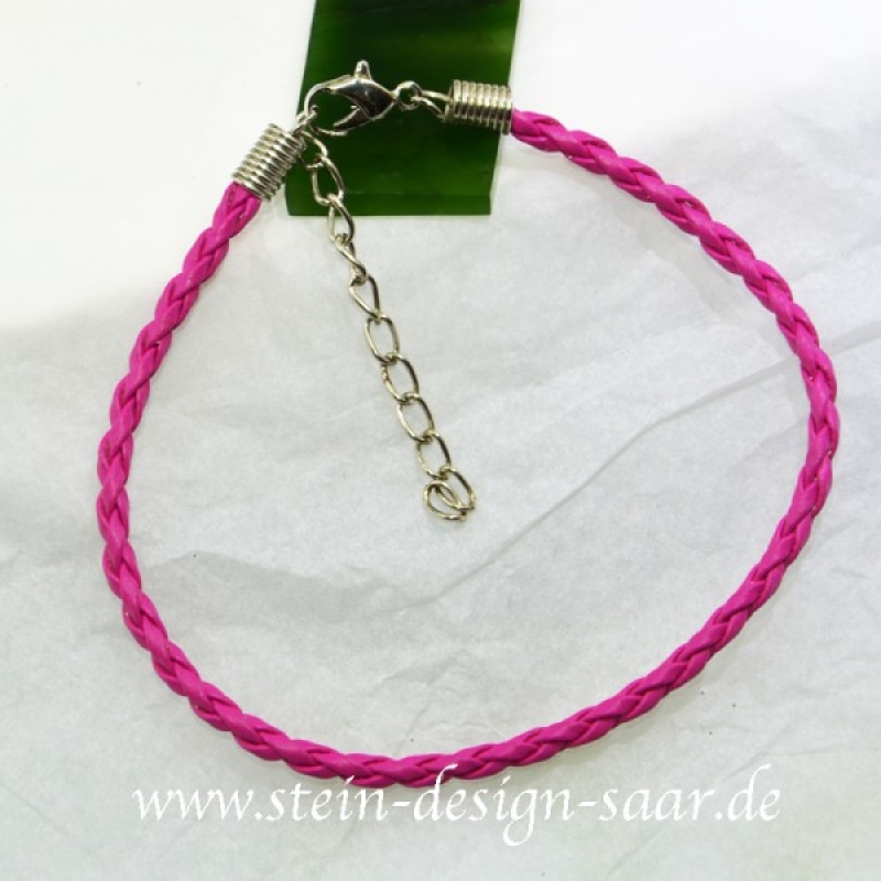 Leder Armband Pink