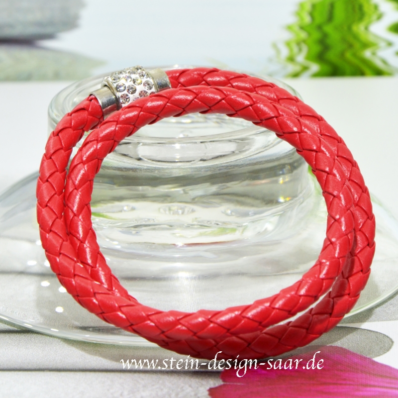 Armband Rot Leder