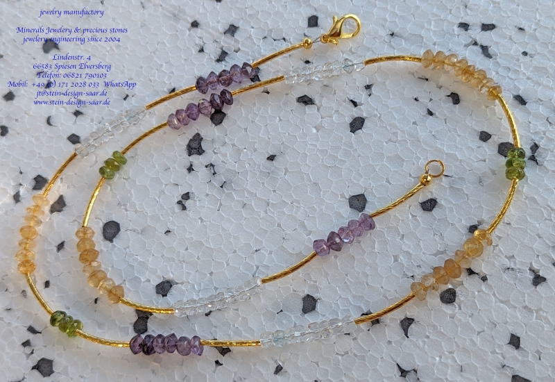 Edelstine Gold Kette