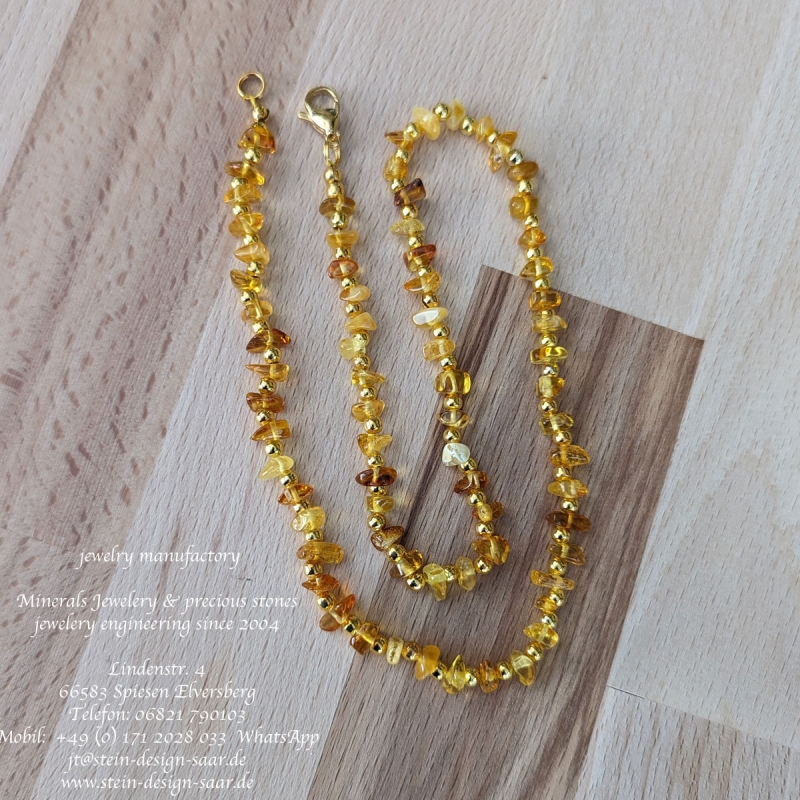 Edelsteine facettiert, Kette