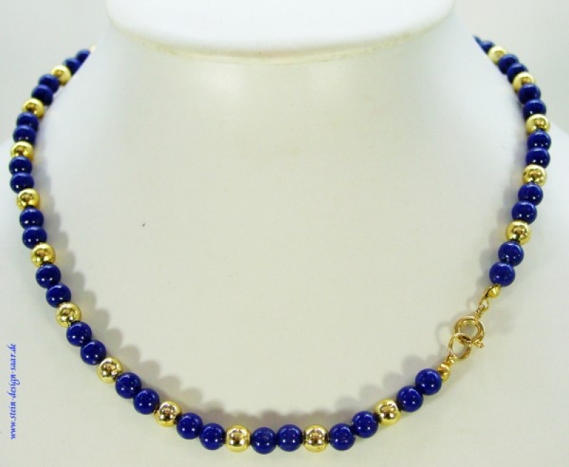 Blau Gold Kette