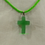 Aventurin Kreuz mit Silberschlaufe