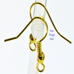 Ohrhaken, Fischhaken Edelstahl, vergoldet