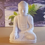 Buddha weiß Marmor Figur