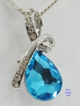 Tansanit Schmuck Collier, mit blauen Kristallen